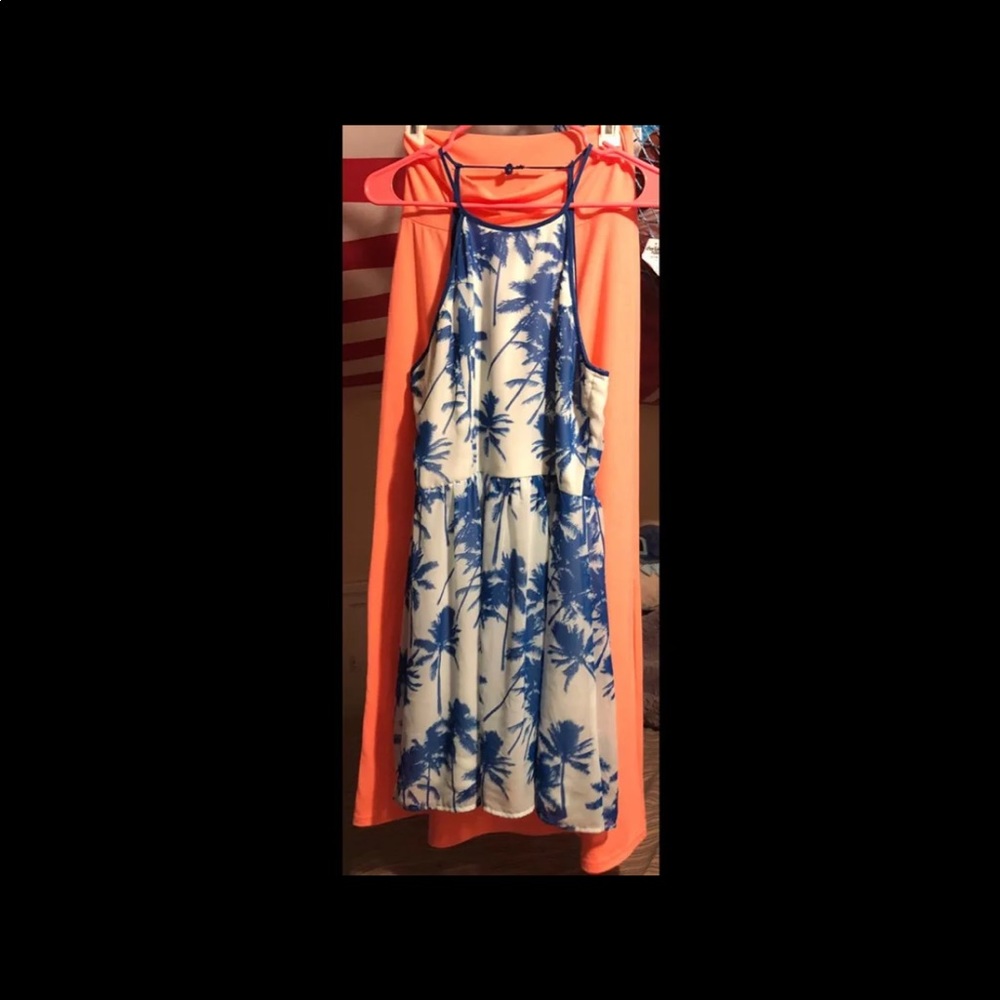 Blue and White Dress